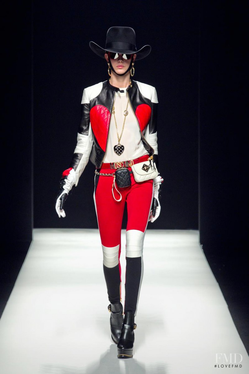 Nadja Bender featured in  the Moschino fashion show for Autumn/Winter 2012