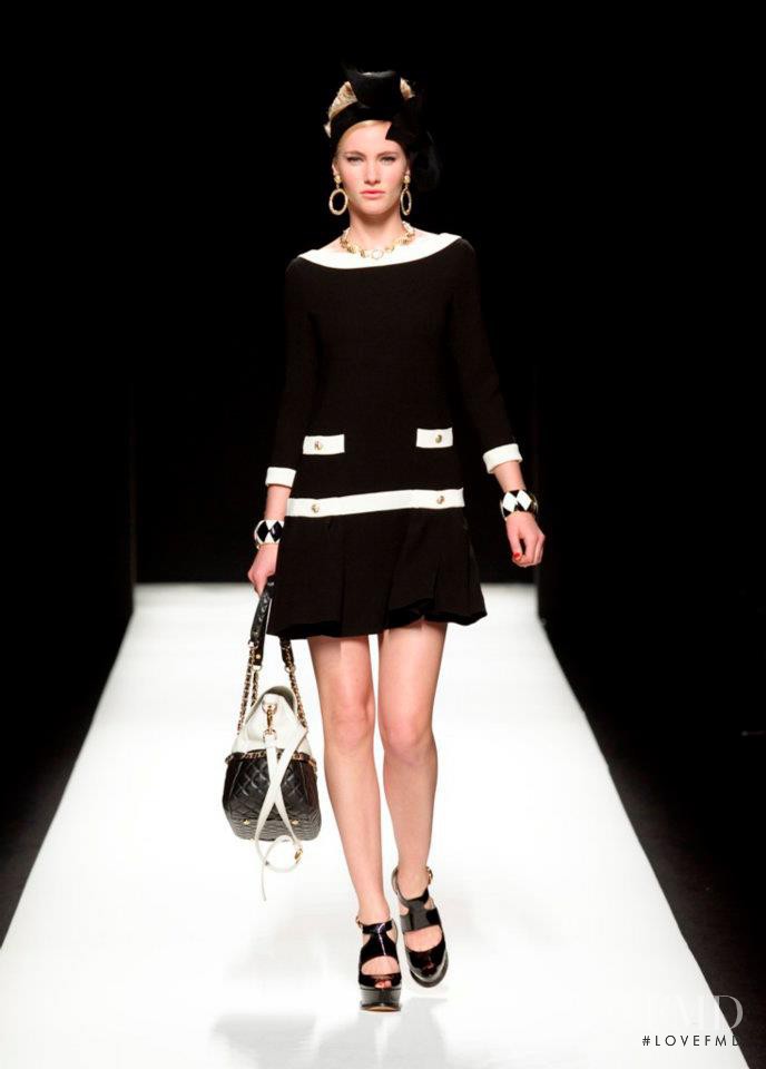 Emily Baker featured in  the Moschino fashion show for Autumn/Winter 2012