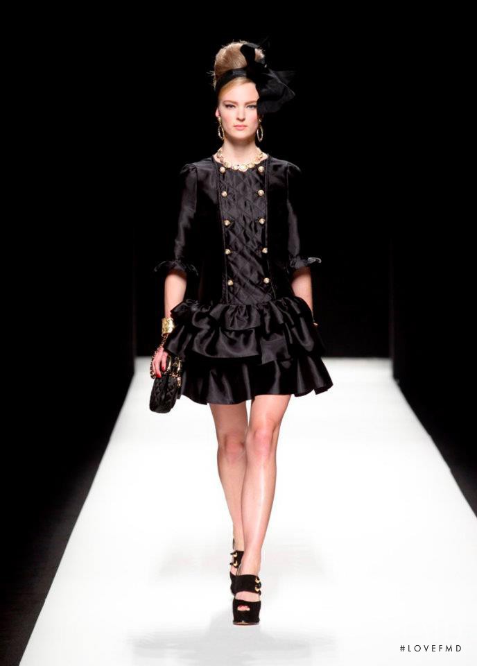 Ymre Stiekema featured in  the Moschino fashion show for Autumn/Winter 2012