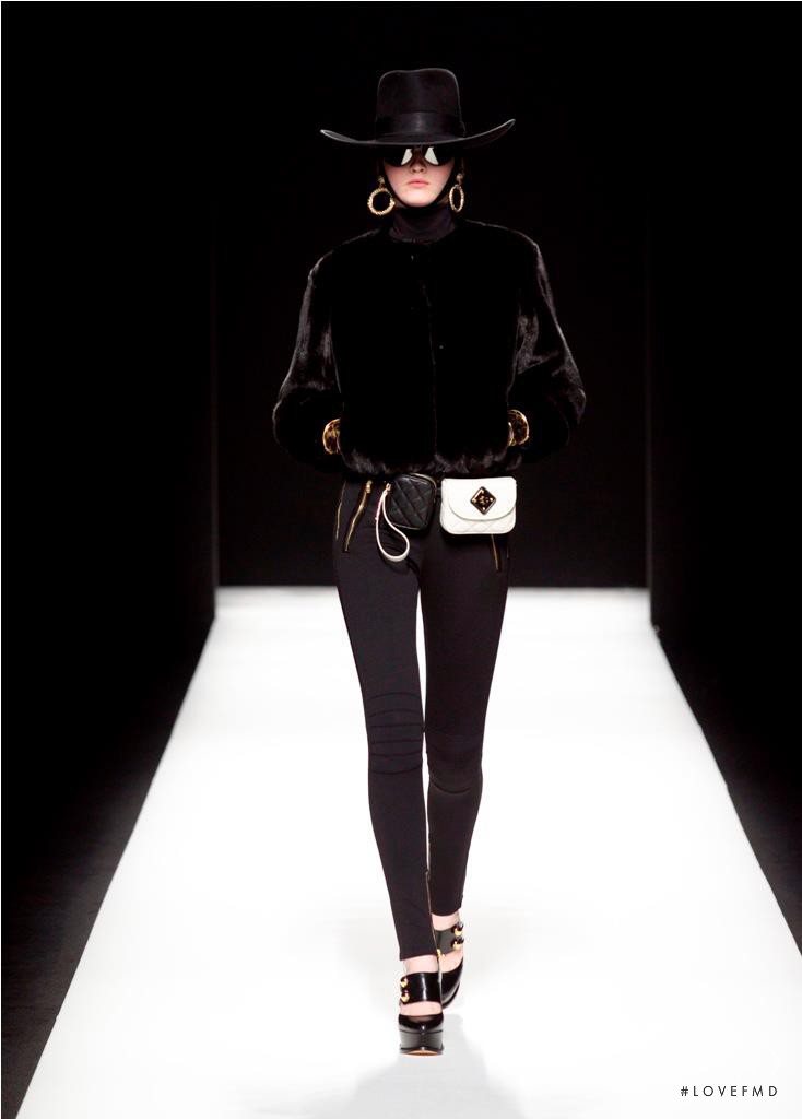 Katlin Aas featured in  the Moschino fashion show for Autumn/Winter 2012