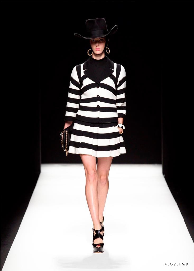 Ruby Aldridge featured in  the Moschino fashion show for Autumn/Winter 2012