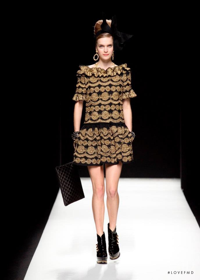 Mirte Maas featured in  the Moschino fashion show for Autumn/Winter 2012