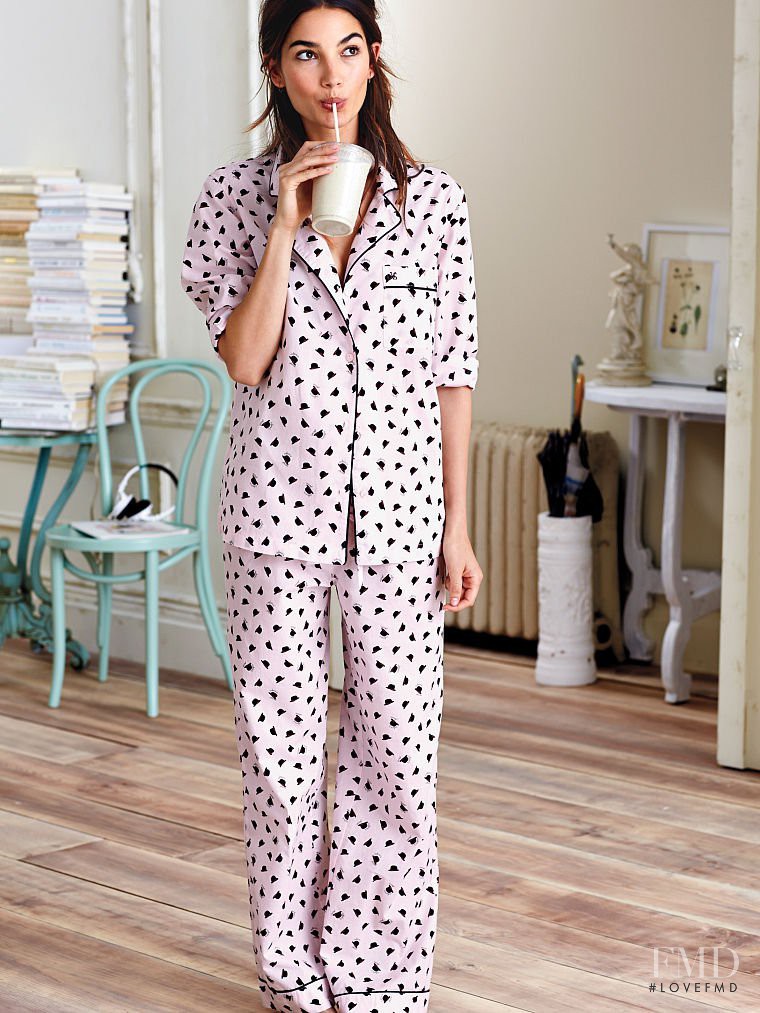 Lily Aldridge featured in  the Victoria\'s Secret Sleepwear catalogue for Autumn/Winter 2014