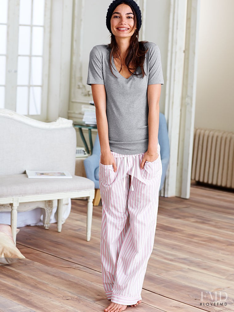 Lily Aldridge featured in  the Victoria\'s Secret Sleepwear catalogue for Autumn/Winter 2014