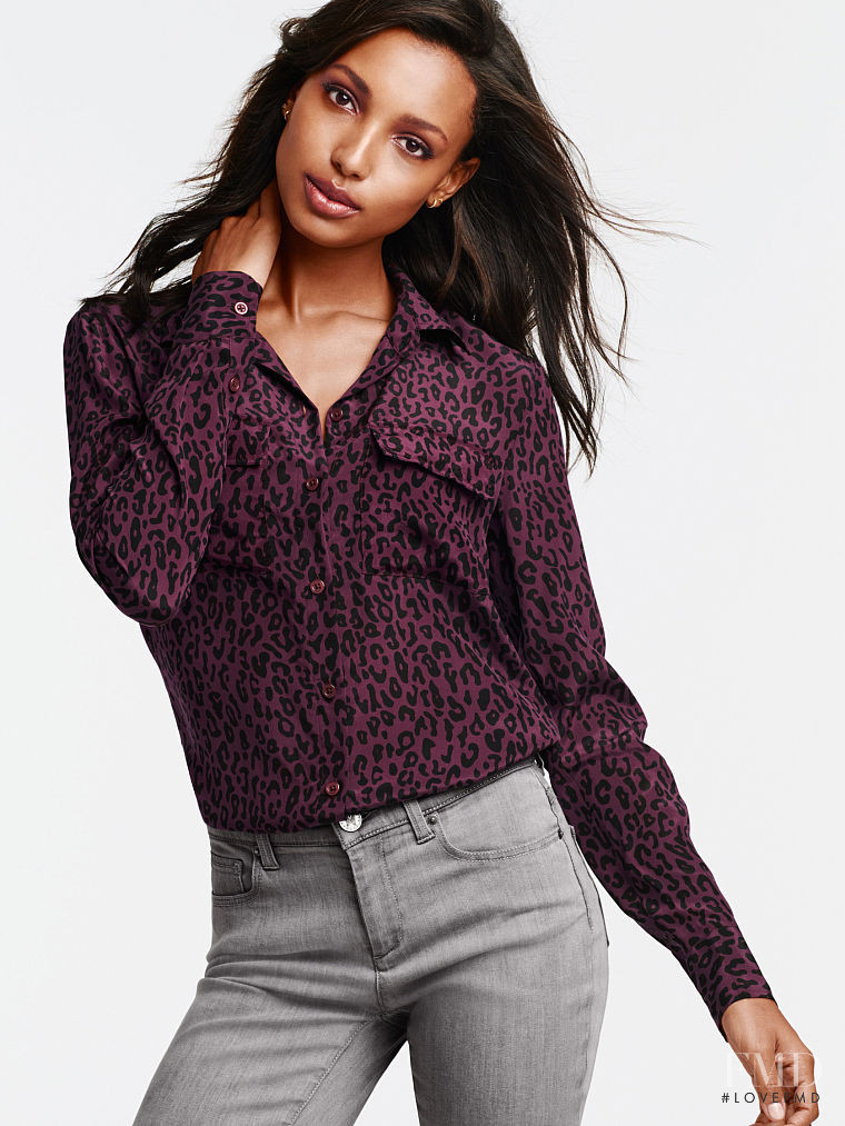 Jasmine Tookes featured in  the Victoria\'s Secret Clothing catalogue for Autumn/Winter 2014