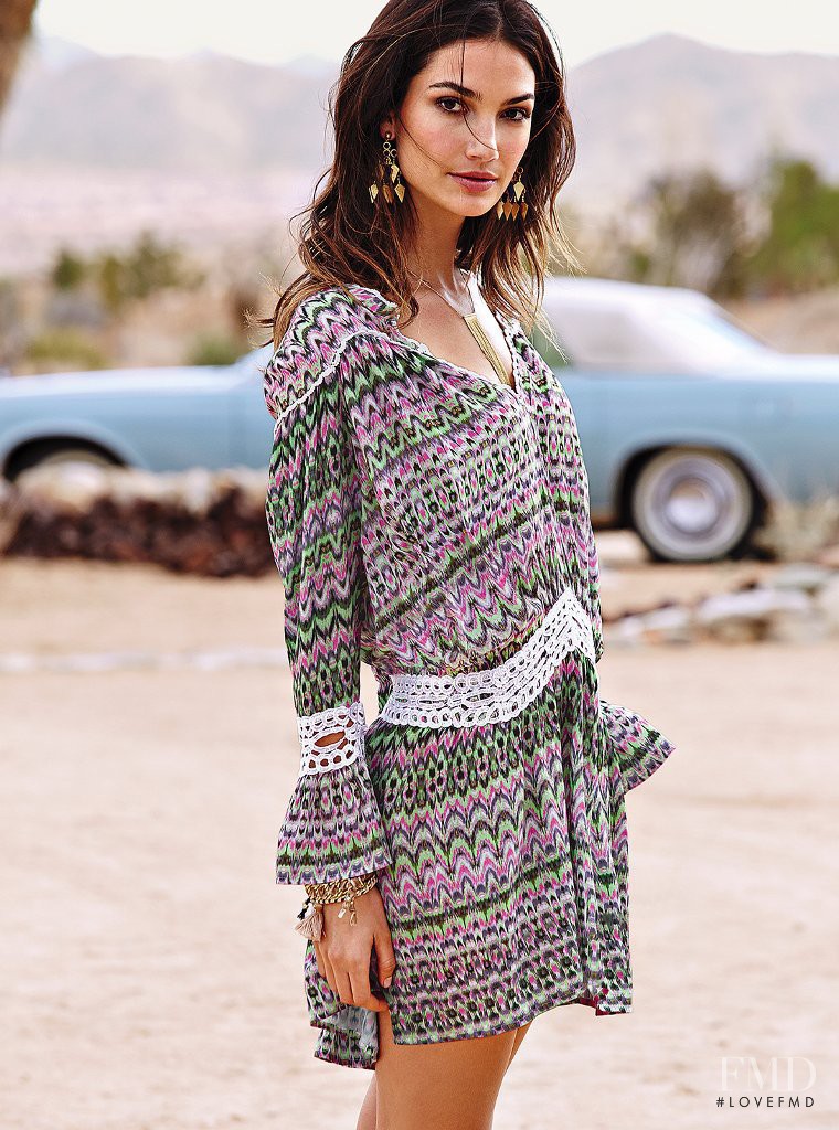 Lily Aldridge featured in  the Victoria\'s Secret Clothing catalogue for Spring/Summer 2014