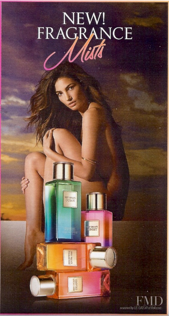 Lily Aldridge featured in  the Victoria\'s Secret Beauty Mists Fragrance advertisement for Spring/Summer 2014
