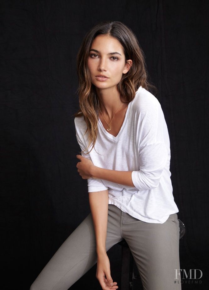 Lily Aldridge featured in  the Velvet by Graham & Spencer lookbook for Spring/Summer 2014