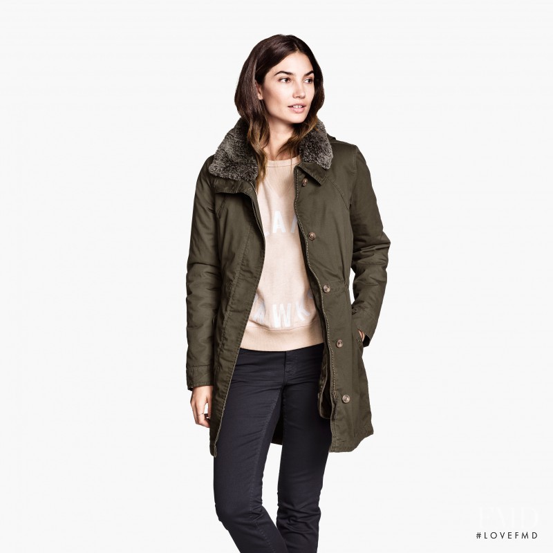 Lily Aldridge featured in  the H&M catalogue for Pre-Fall 2014