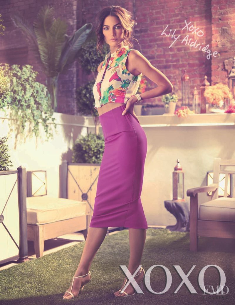Lily Aldridge featured in  the XOXO advertisement for Spring/Summer 2014