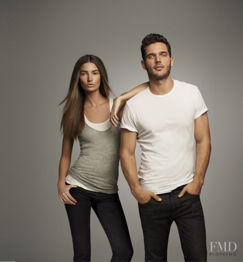 Lily Aldridge featured in  the J Brand advertisement for Spring/Summer 2011