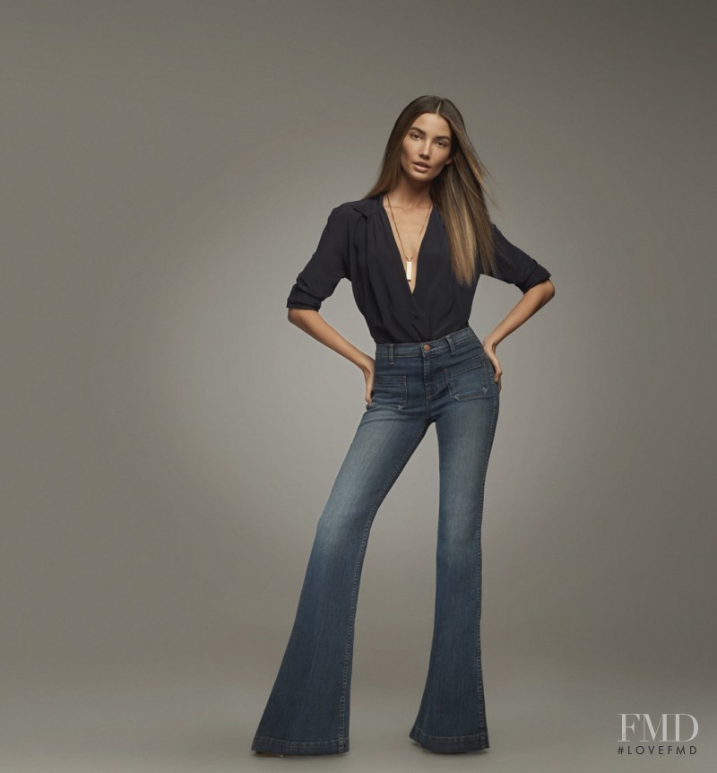 Lily Aldridge featured in  the J Brand advertisement for Spring/Summer 2011