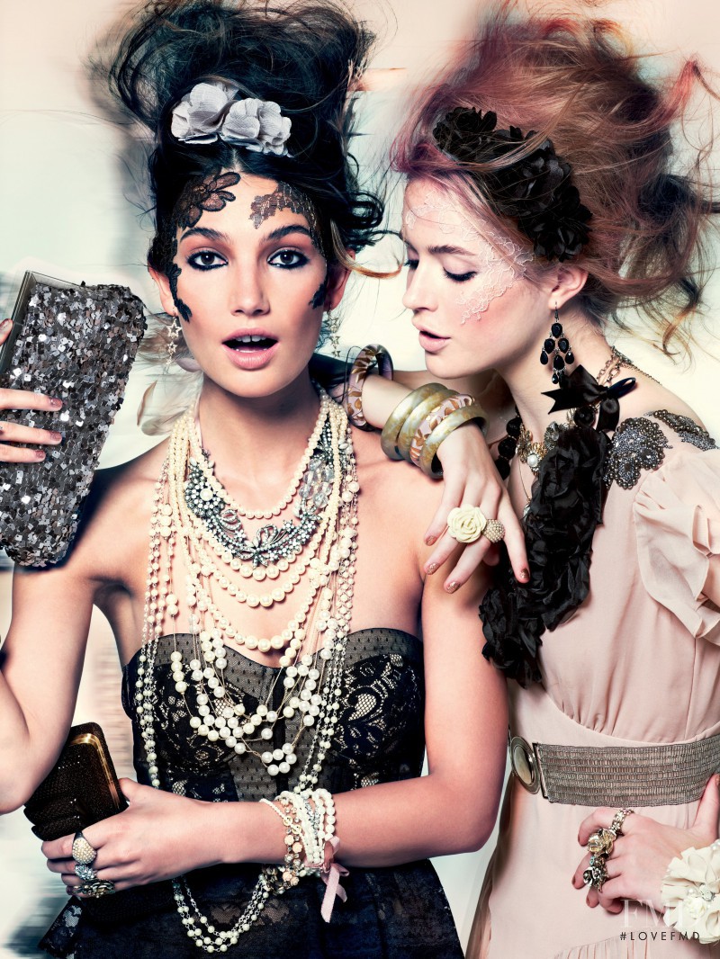 Lily Aldridge featured in  the Accessorize advertisement for Autumn/Winter 2010