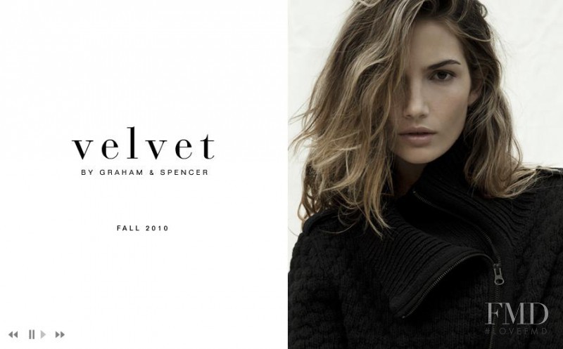 Lily Aldridge featured in  the Velvet by Graham & Spencer lookbook for Autumn/Winter 2010