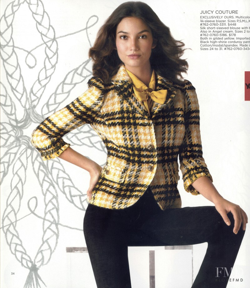 Lily Aldridge featured in  the Saks Fifth Avenue catalogue for Autumn/Winter 2008