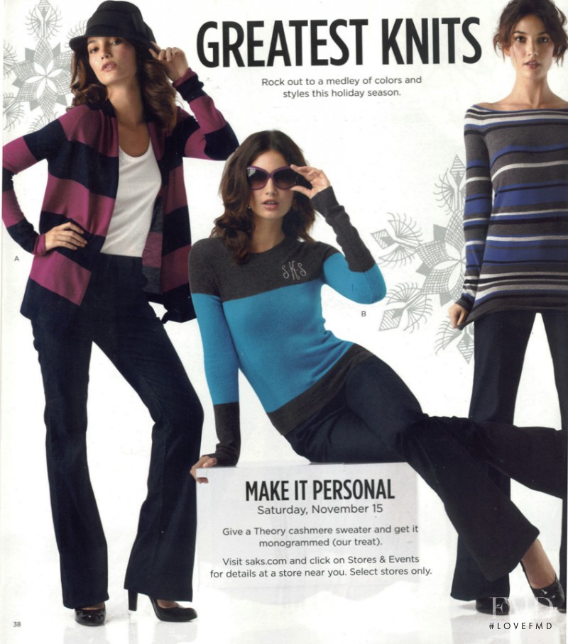 Lily Aldridge featured in  the Saks Fifth Avenue catalogue for Autumn/Winter 2008