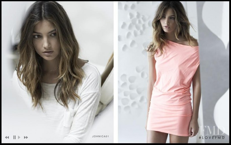 Lily Aldridge featured in  the Velvet by Graham & Spencer lookbook for Spring/Summer 2010