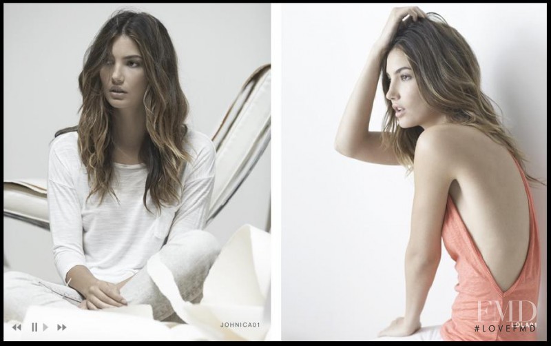 Lily Aldridge featured in  the Velvet by Graham & Spencer lookbook for Spring/Summer 2010