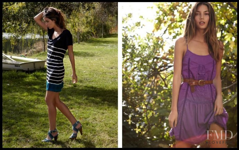 Lily Aldridge featured in  the Velvet by Graham & Spencer Tee lookbook for Spring/Summer 2010