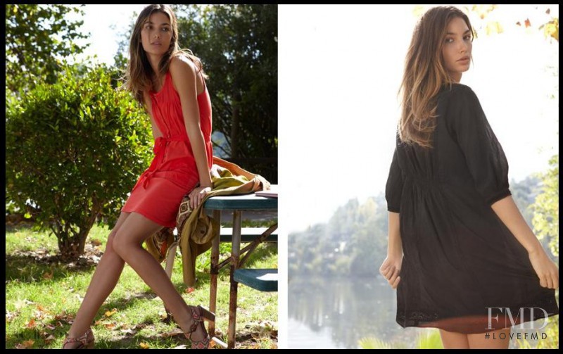 Lily Aldridge featured in  the Velvet by Graham & Spencer Tee lookbook for Spring/Summer 2010