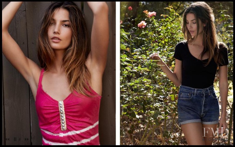 Lily Aldridge featured in  the Velvet by Graham & Spencer Tee lookbook for Spring/Summer 2010