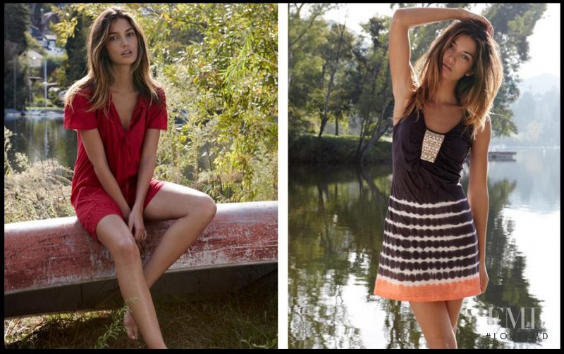 Lily Aldridge featured in  the Velvet by Graham & Spencer Tee lookbook for Spring/Summer 2010