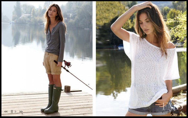 Lily Aldridge featured in  the Velvet by Graham & Spencer Tee lookbook for Spring/Summer 2010