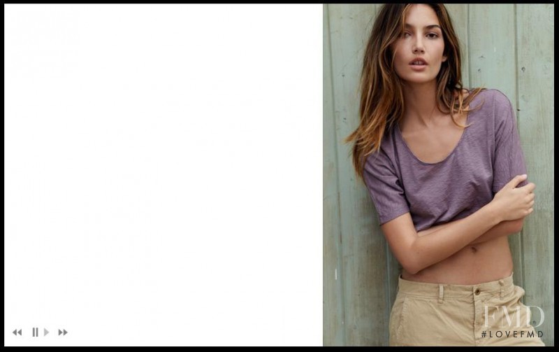 Lily Aldridge featured in  the Velvet by Graham & Spencer Tee lookbook for Spring/Summer 2010