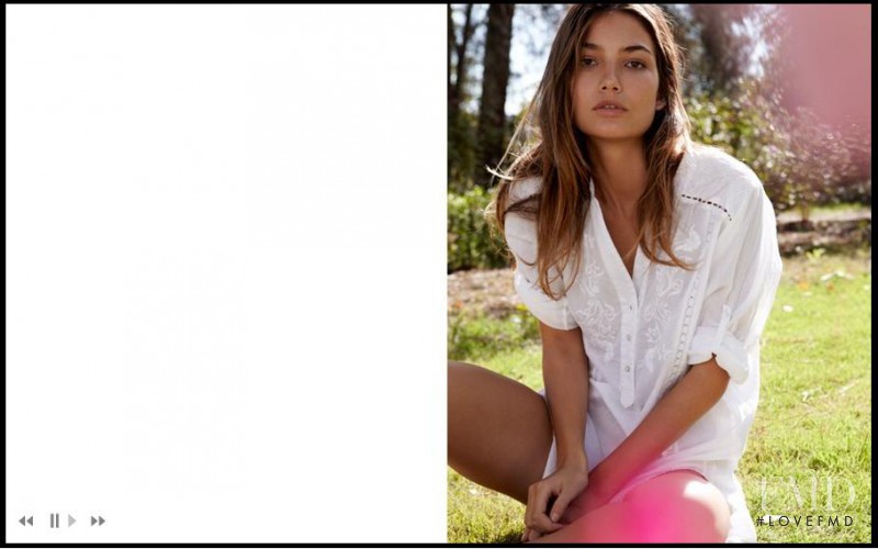 Lily Aldridge featured in  the Velvet by Graham & Spencer Tee lookbook for Spring/Summer 2010