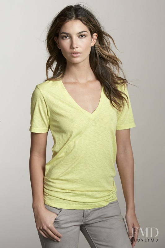 Lily Aldridge featured in  the Velvet by Graham & Spencer Tee catalogue for Spring/Summer 2010