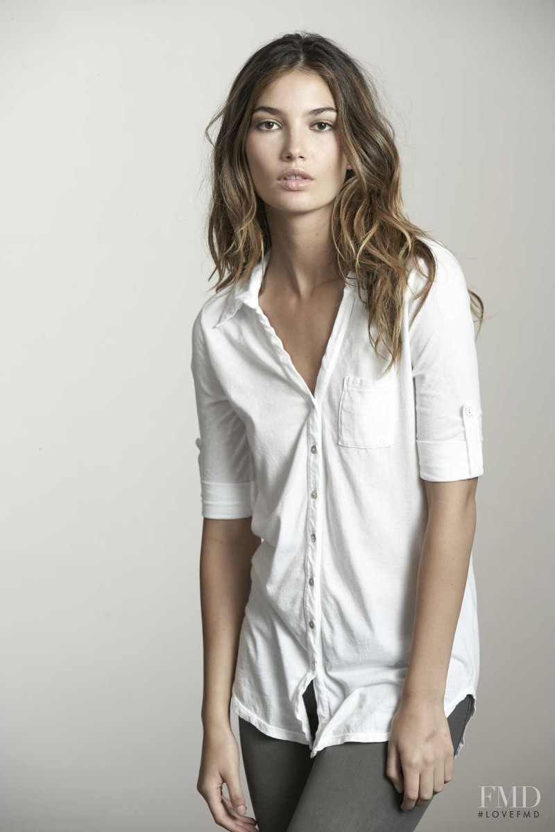 Lily Aldridge featured in  the Velvet by Graham & Spencer Tee catalogue for Spring/Summer 2010