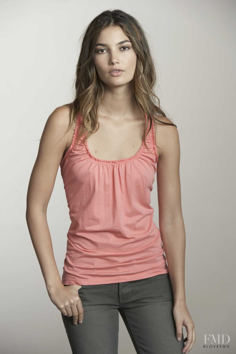 Lily Aldridge featured in  the Velvet by Graham & Spencer Tee catalogue for Spring/Summer 2010