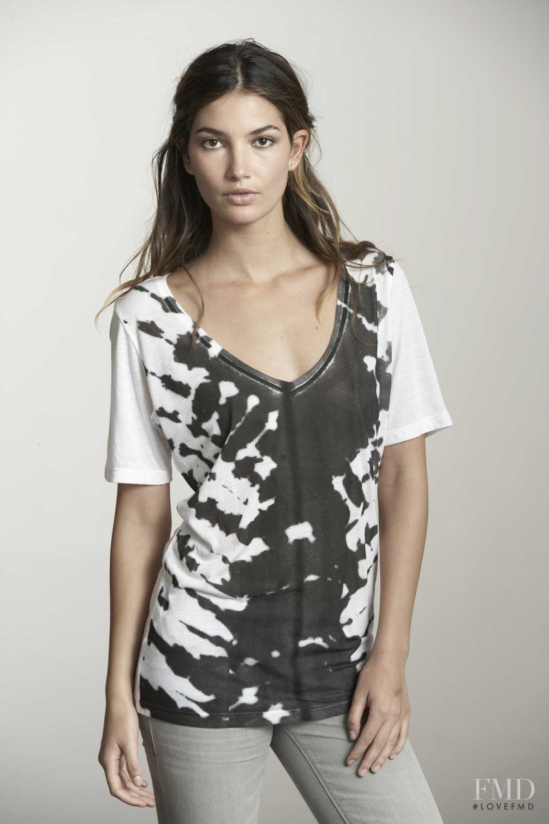 Lily Aldridge featured in  the Velvet by Graham & Spencer Tee catalogue for Spring/Summer 2010