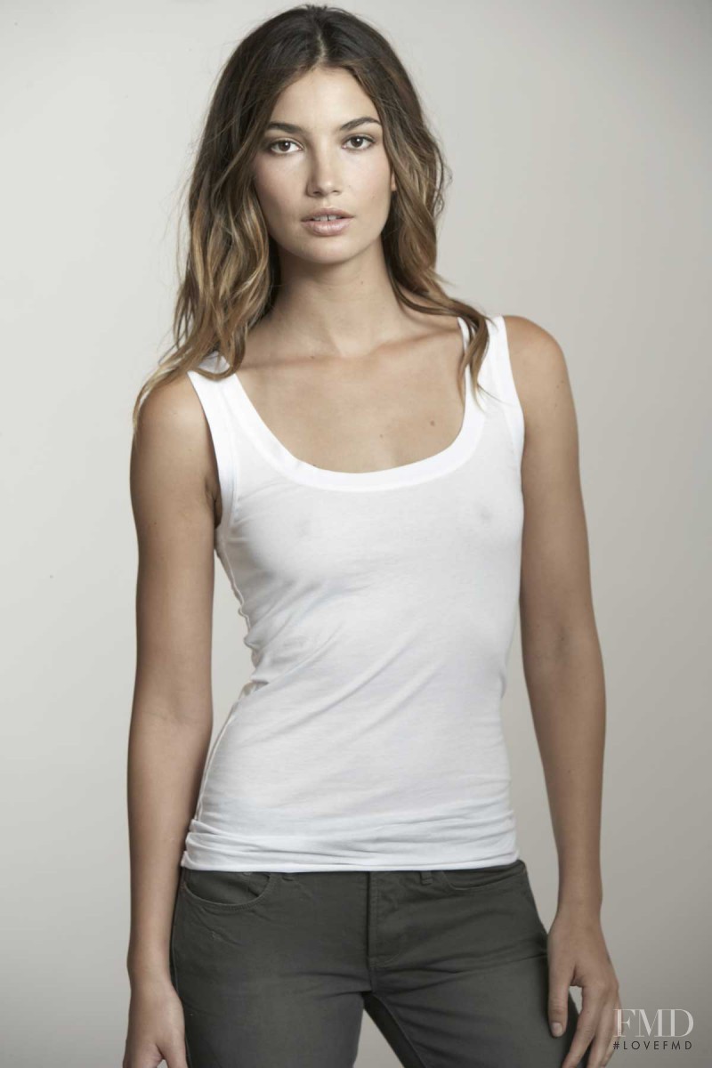 Lily Aldridge featured in  the Velvet by Graham & Spencer Tee catalogue for Spring/Summer 2010