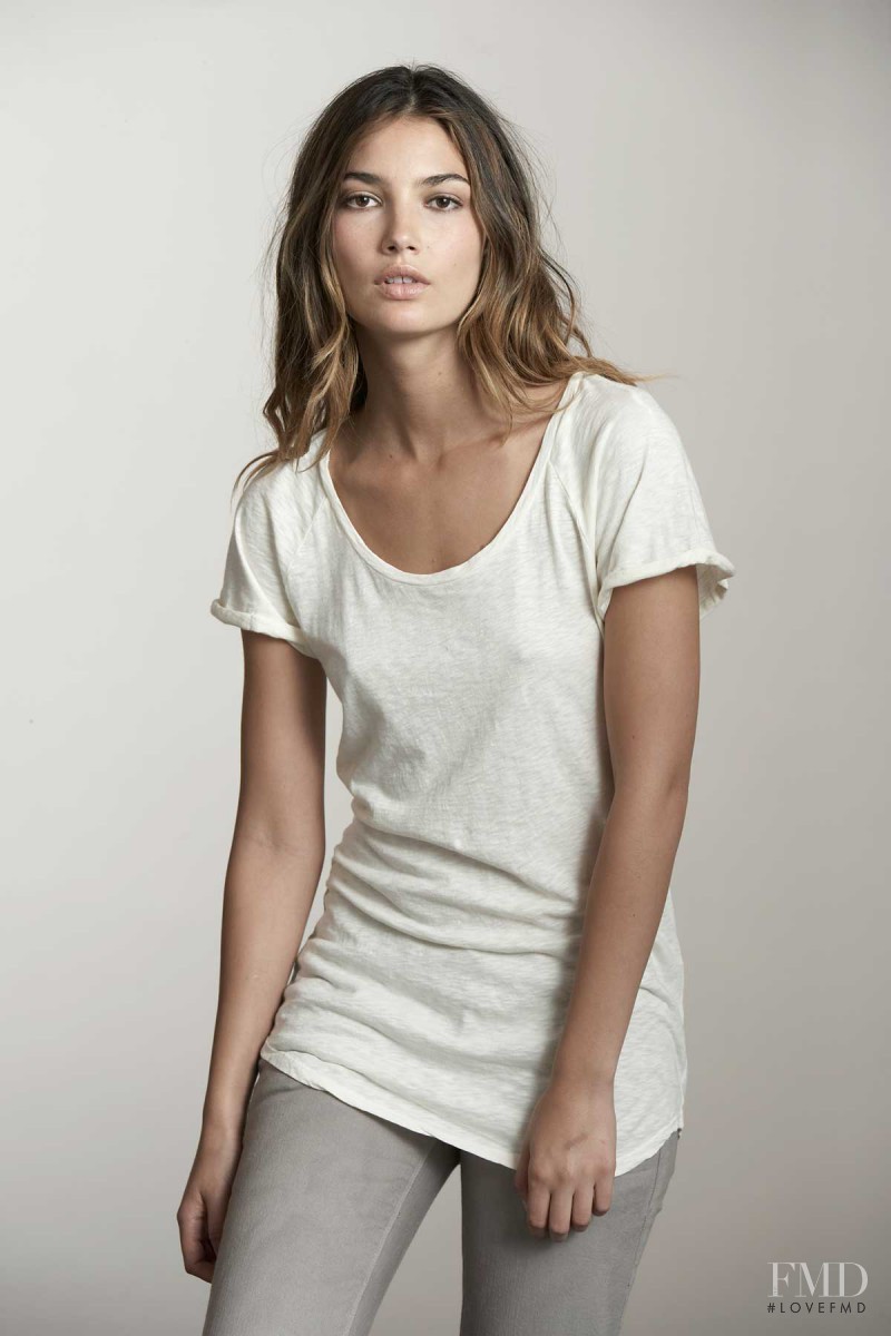 Lily Aldridge featured in  the Velvet by Graham & Spencer Tee catalogue for Spring/Summer 2010