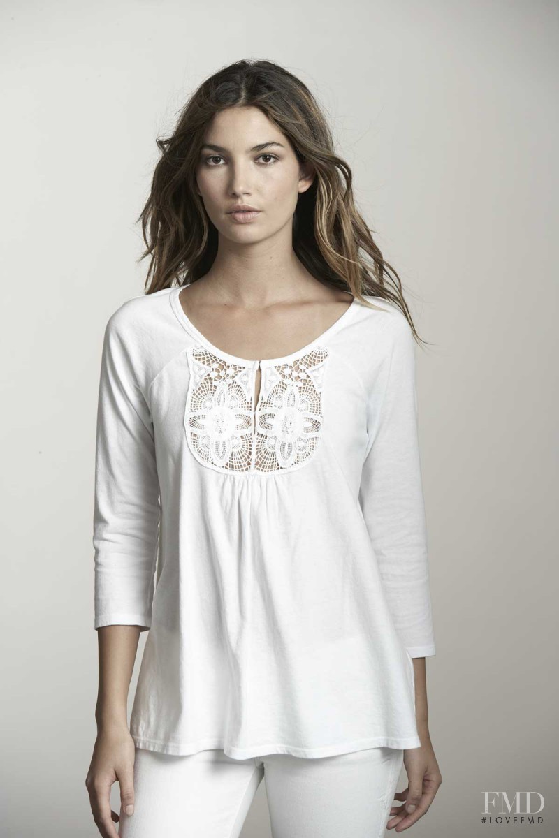 Lily Aldridge featured in  the Velvet by Graham & Spencer Tee catalogue for Spring/Summer 2010