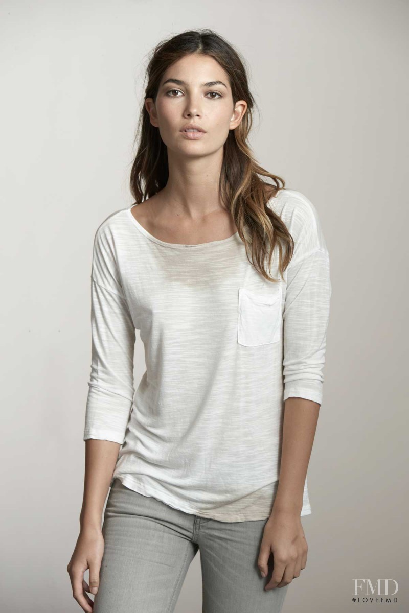 Lily Aldridge featured in  the Velvet by Graham & Spencer Tee catalogue for Spring/Summer 2010