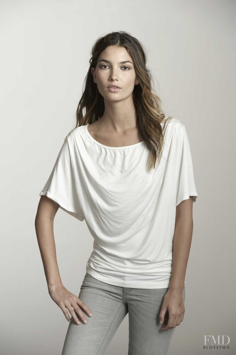 Lily Aldridge featured in  the Velvet by Graham & Spencer Tee catalogue for Spring/Summer 2010