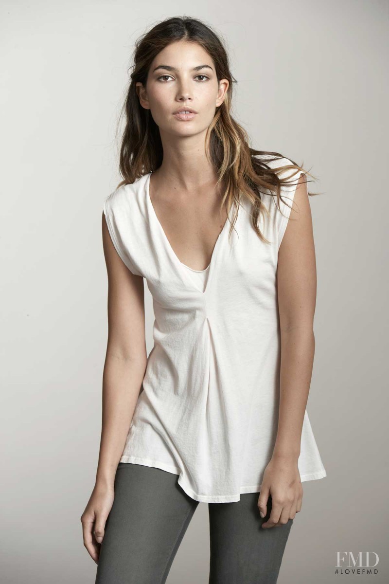 Lily Aldridge featured in  the Velvet by Graham & Spencer Tee catalogue for Spring/Summer 2010