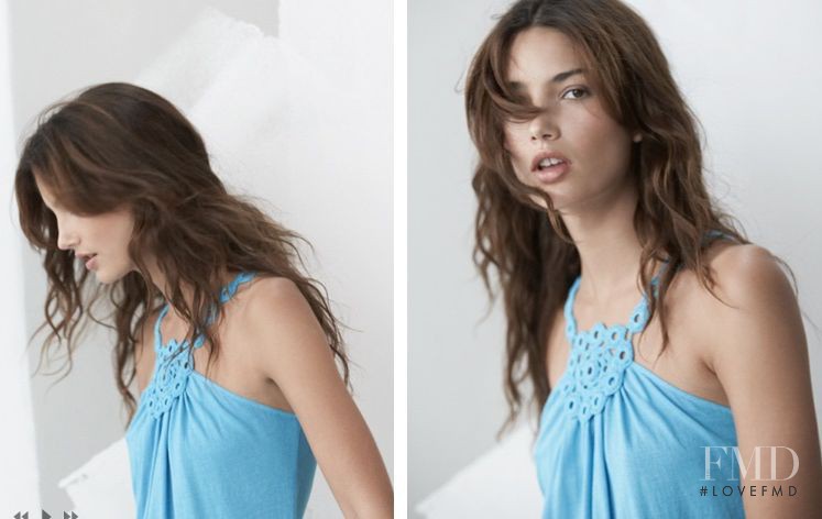 Lily Aldridge featured in  the Velvet by Graham & Spencer Tee lookbook for Spring/Summer 2008