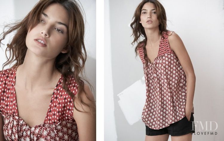 Lily Aldridge featured in  the Velvet by Graham & Spencer Tee lookbook for Spring/Summer 2008