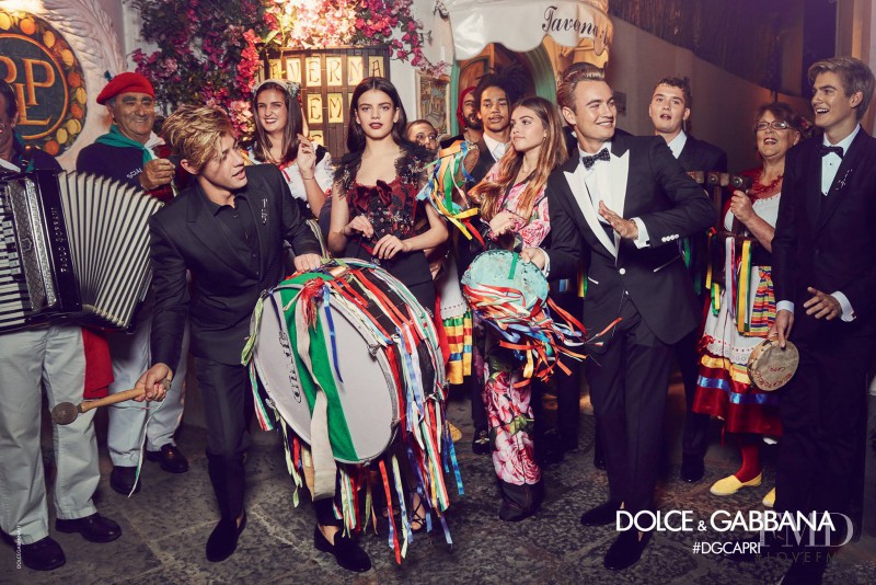 Sonia Ben Ammar featured in  the Dolce & Gabbana advertisement for Spring/Summer 2017