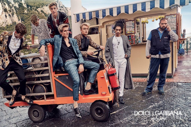 Presley Gerber featured in  the Dolce & Gabbana advertisement for Spring/Summer 2017