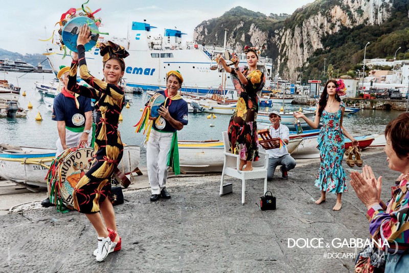 Thylane Blondeau featured in  the Dolce & Gabbana advertisement for Spring/Summer 2017