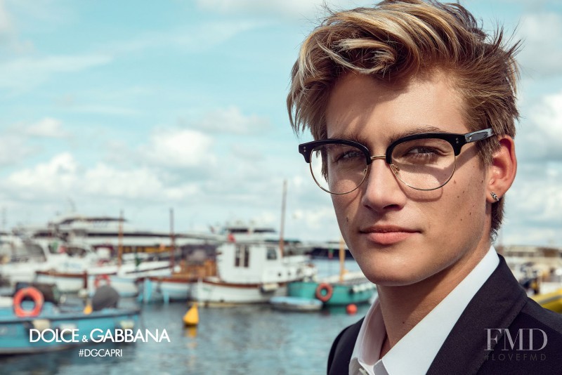 Presley Gerber featured in  the Dolce & Gabbana advertisement for Spring/Summer 2017