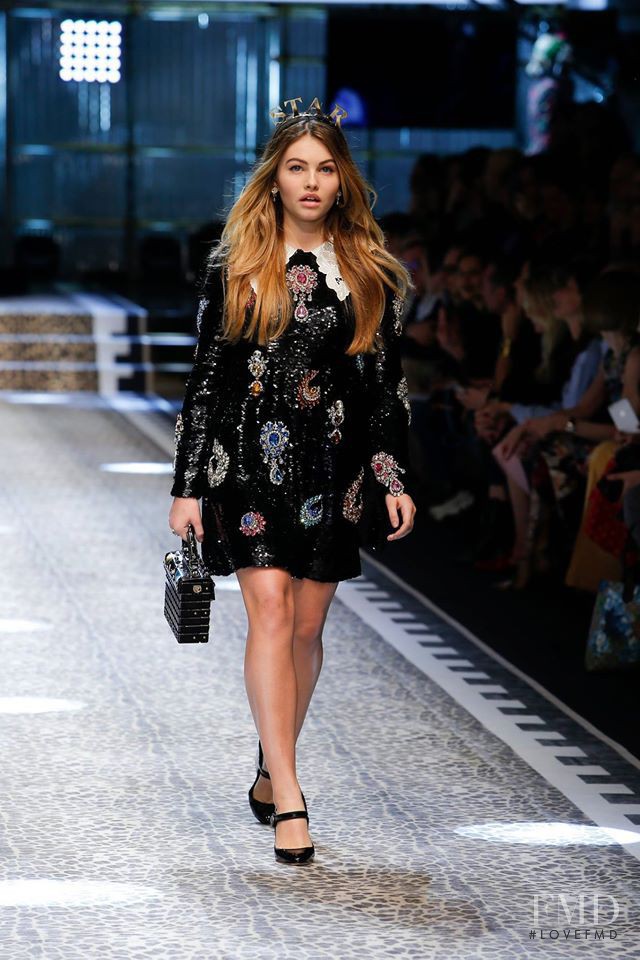 Thylane Blondeau featured in  the Dolce & Gabbana fashion show for Autumn/Winter 2017