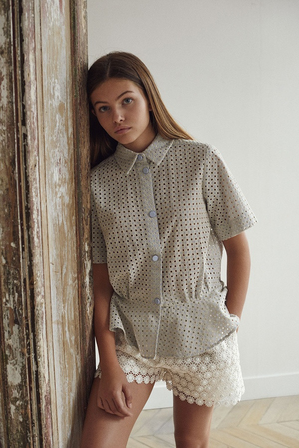 Thylane Blondeau featured in  the Paul et Joe advertisement for Spring/Summer 2016