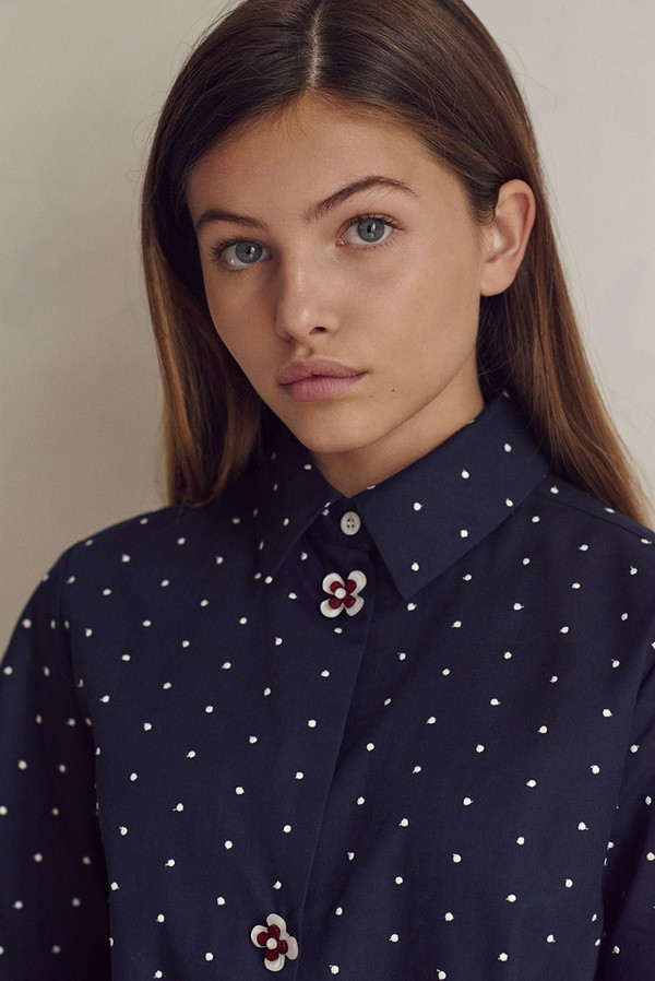 Thylane Blondeau featured in  the Paul et Joe advertisement for Spring/Summer 2016