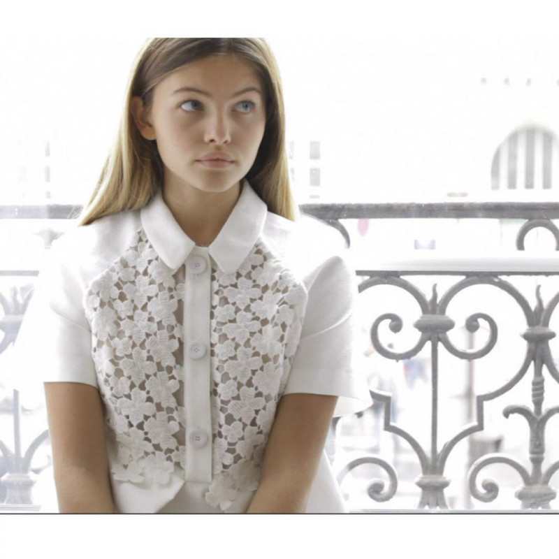 Thylane Blondeau featured in  the Paul et Joe advertisement for Spring/Summer 2016