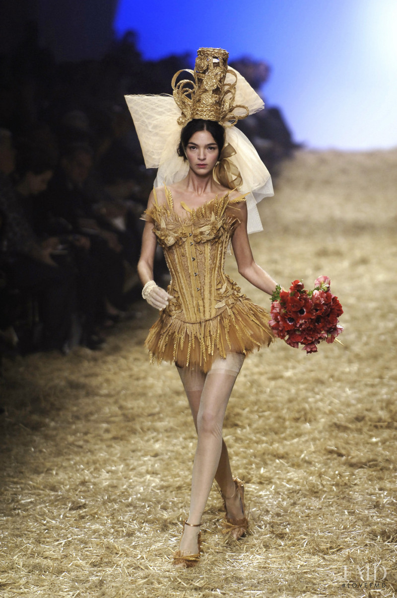 Mariacarla Boscono featured in  the Jean-Paul Gaultier fashion show for Spring/Summer 2006